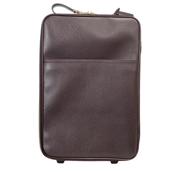 LOUIS VUITTON Pegase 60 Acajou Taiga Suitcase Leather 426-072225 - Picture 1 of 14